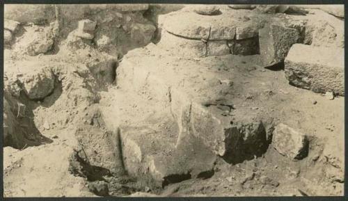 Temple of Wall Panels, during excavation