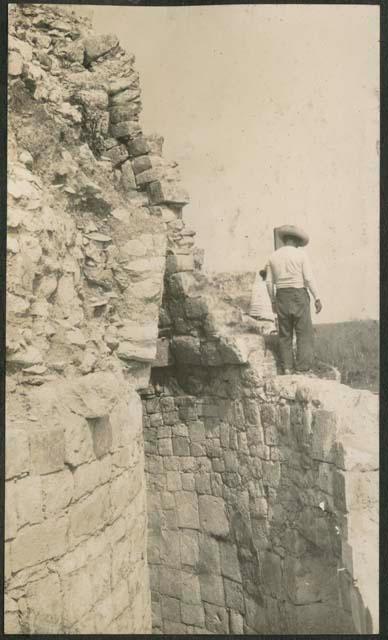 Caracol, northeast section, showing arch before repair