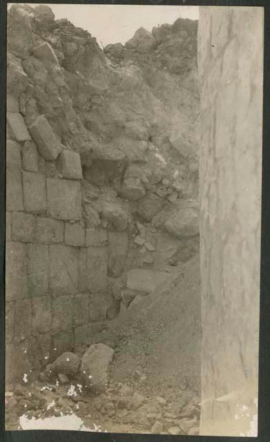 Caracol, southeast section of exterior corridor before excavation