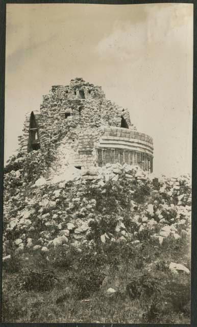 Caracol, northeast corner before excavation and repair