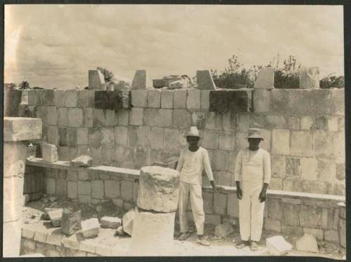 Temple of Wall Panels, south wall during repair