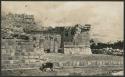 Temple of Wall Panels, colonnade, stairway and serpent head