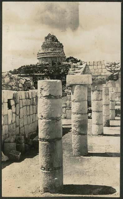 Temple of Wall Panels, row of columns