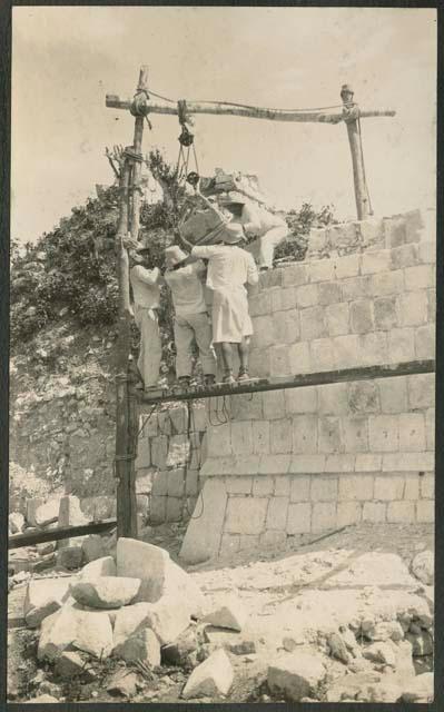 Temple of Wall Panels, repairing northeast corner