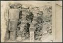 Temple of Chac Mool, columns in outer chamber