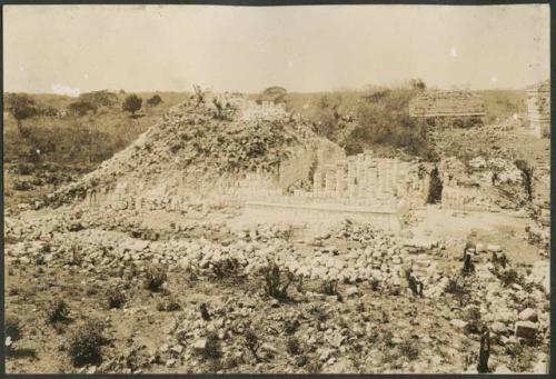 Temple of Wall Panels, after excavation and before repair