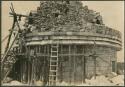 Caracol, repair of cornice, east side of building