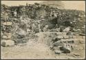 Caracol, excavation of stairway of lower platform