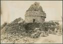 Caracol, north side of upper terrace before repair