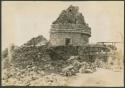 Caracol, north side of upper terrace before repair