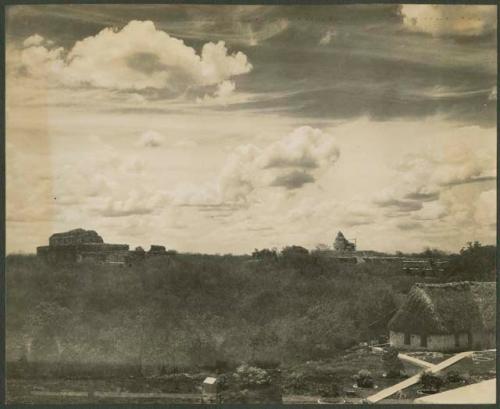 View of Caracol and Monjas, taken from roof of Hacienda