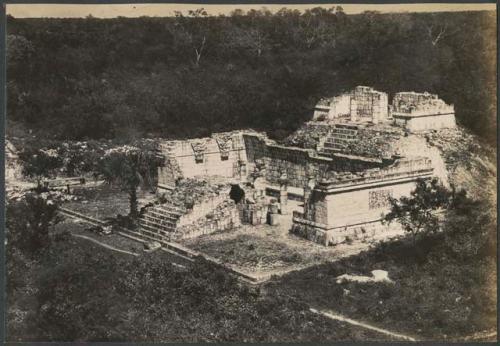 Temple of the Wall Panels, view from Las Monjas