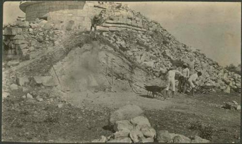 Caracol, East side of upper terrace before excavation