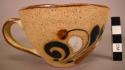 Rustico ware polychrome luncheon set with owl ,bird +plant motif