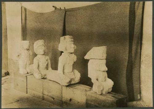 Caracol, stone figures from West Annex