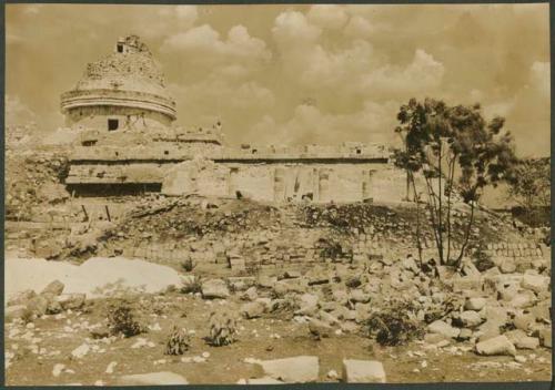 Caracol, west side of West Annex before repair