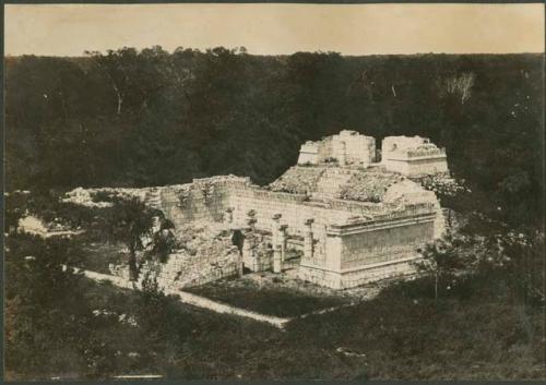 Temple of Warriors, during excavation