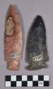 Chipped stone, projectile points, stemmed and side-notched