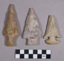 Chipped stone, projectile points, corner-notched and stemmed