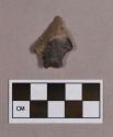 Chipped stone, projectile point, bifurcate base