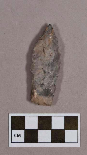 Chipped stone, projectile point, stemmed