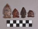 Chipped stone, projectile points, side-notched and stemmed