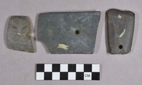 Ground stone, gorget fragments