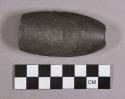 Ground stone, oval atlatl weight