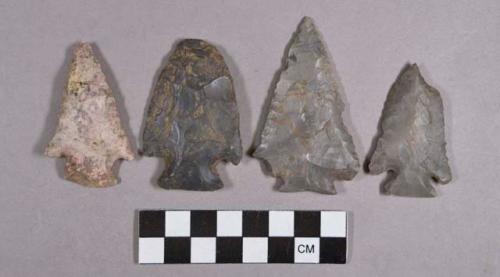 Chipped stone, projectile point, corner-notched