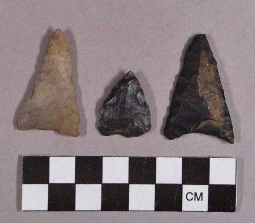 Chipped stone, projectile points, includes triangular