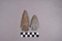 Chipped stone, projectile points, side-notched