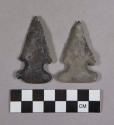 Chipped stone, projectile points, side-notched