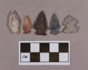 Chipped stone, projectile points, stemmed