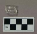 Glass, colorless bottle lip fragment