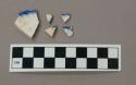 Ceramic, blue shell edge pearlware rim sherds