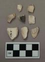 Ceramic, white clay pipe bowl fragments