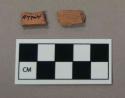 Ceramic, dark paste unglazed redware body sherds