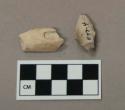 Ceramic, white clay pipe bowl fragments