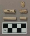 Ceramic, white clay pipe stem fragments