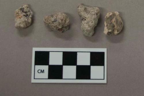 Mortar fragments, burned