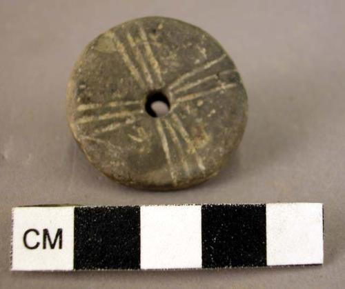 Pottery spindle whorl