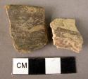 Rim potsherd, 1 potsherd - chocolate on cream or three color ware (Wace & Thomps