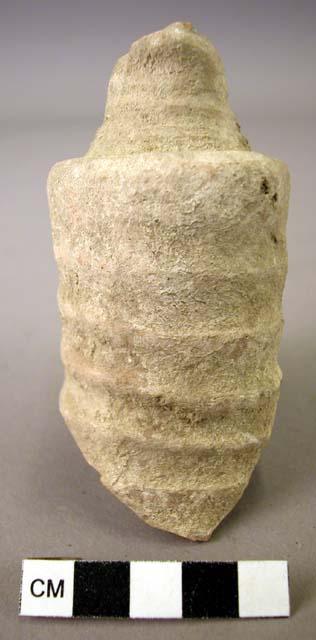 Fragmentary pottery vessel - white -  hollow tile (?)