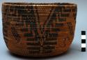 Basket, "pine cone" motif