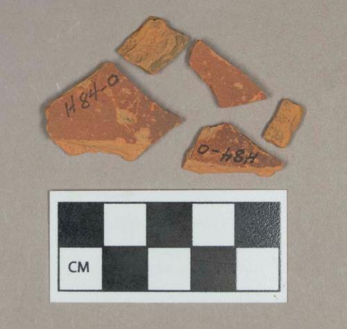 Ceramic, unglazed redware body sherds