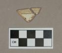 Ceramic, brown transfer printed whiteware rim sherds