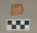 Ceramic, unglazed buff bodied coarse earthenware body sherd