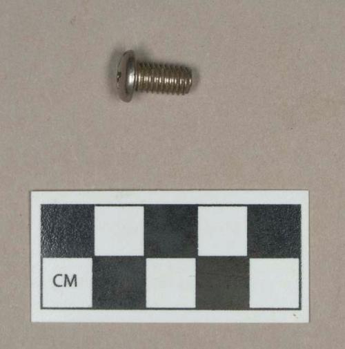 Metal, pan head flat end phillips screw