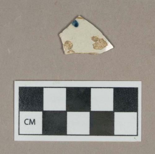 Ceramic, polychrome hand-painted pearlware body sherd