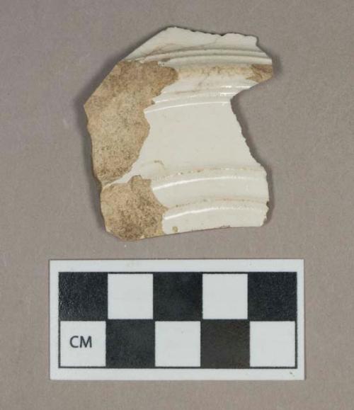 Ceramic, whiteware base sherd